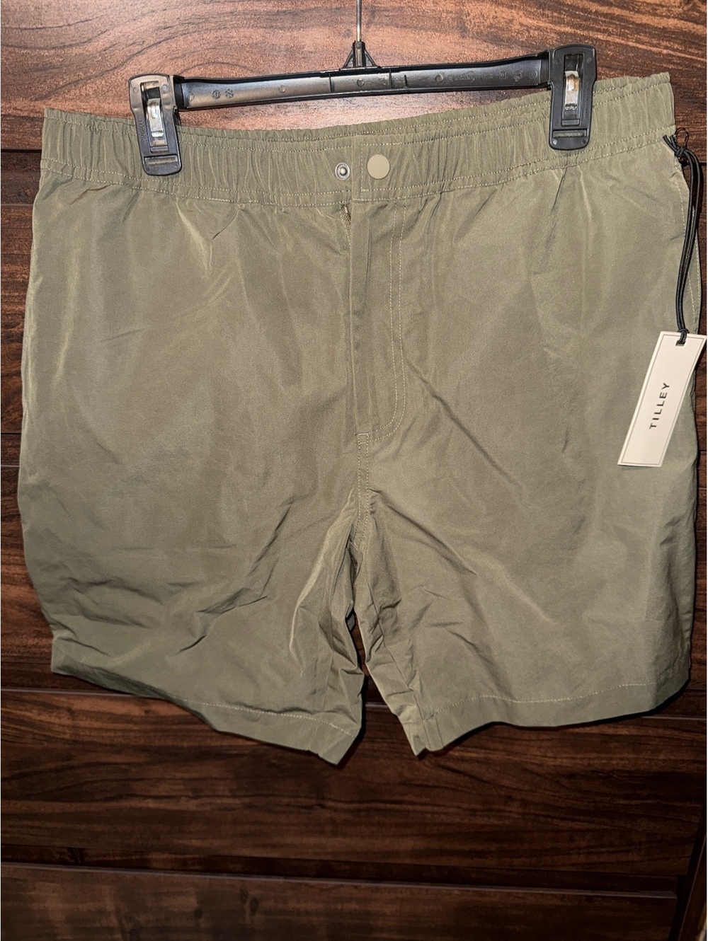 Tilley Waterproof Pocket River Shorts Khaki Green M/M